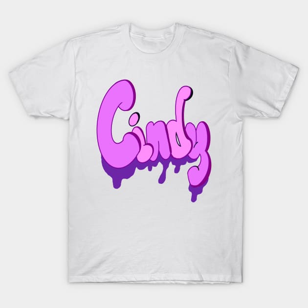 Top 10 best personalised gifts Cindy purple drips personalised personalized  custom name Cindy T-Shirt by Artonmytee